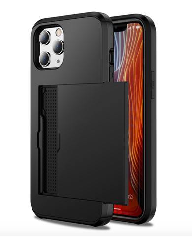 Imagem 5 de 8 de Capa Anti-impacto Porta Cartão Para Apple iPhone 11 - Preta