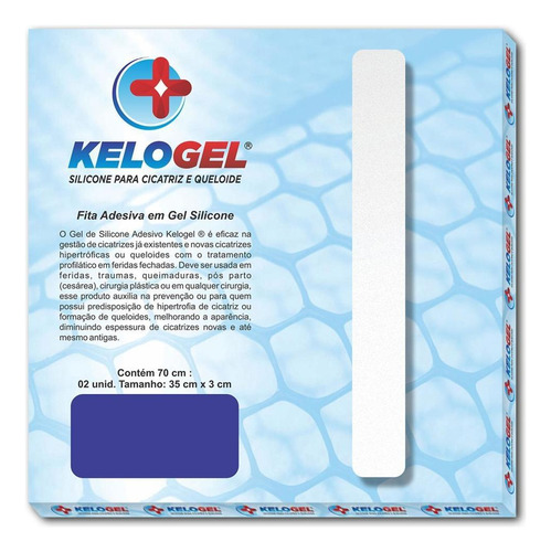 Fita Adesiva Em Gel Silicone Para Cicatriz 70cmx3cm Kelogel