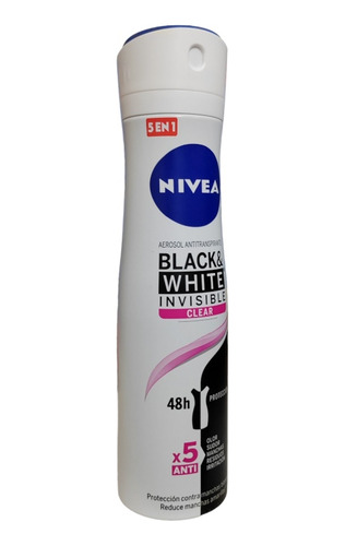 Pack X6 Desodorante Nivea Black & White Invisible Clear