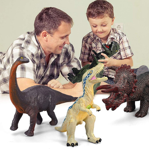 Imagen 5 de 9 de 6 Piezas De Juguetes De Dinosaurios Jumbo Para Niños