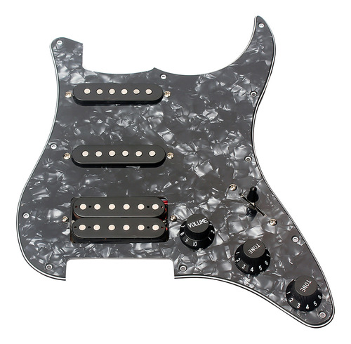 Pick-plate Ssh Pearl, Color Negro, Para Guitarra Humbucker
