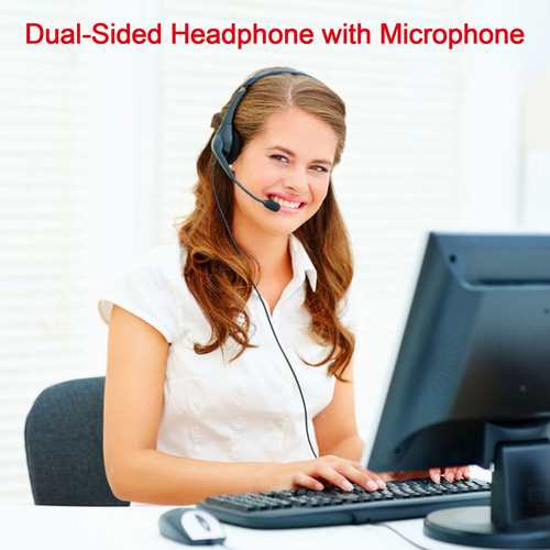 Auriculares Usb Para Call Center, Micrófono Y Control De Sil