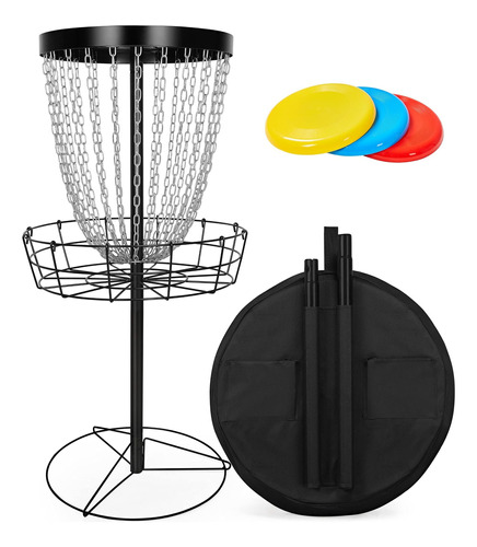 Cesta Golf Disco 24 Cadena 3 Bolsa Transporte Resistente