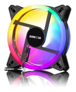 Cooler Led Airboom Ab111 Doble Halo Aureola - Case 12cm/pc