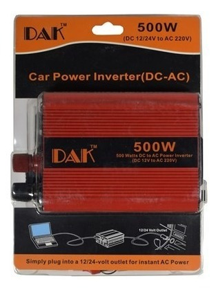 Imagen 3 de 6 de Inversor Voltaje Corriente 12v A 220v Auto Portatil 500w