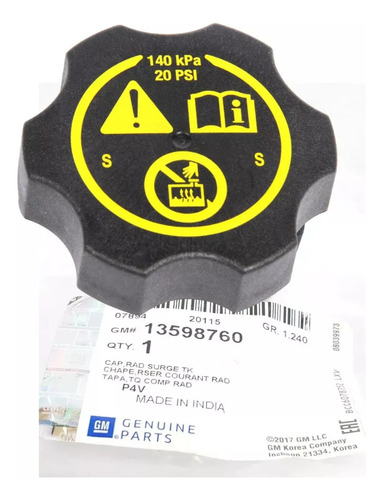 Tapon Anticongelante Cruze Sonic Spark Beat Trax Original