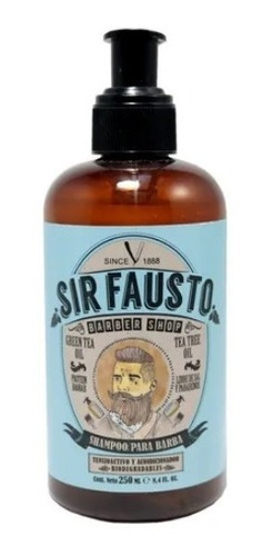 Shampoo Para Barba Sir Fausto Barbería Peluquería X 250ml