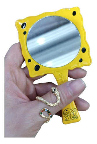 Espejo De Manos Maquillaje Con Forma De Bob Esponja,espejo