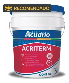 Impermeabilizante Térmico Elastomérico Acriterm 3 Años 20m2