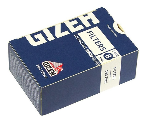 Filtros Gizeh Regular 8mm X100 Cigarrillos Carbon Activado