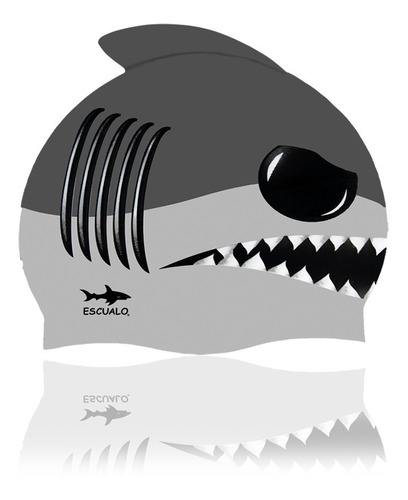 Gorra Infantil Para Natación Modelo Tiburon Gris - Escualo