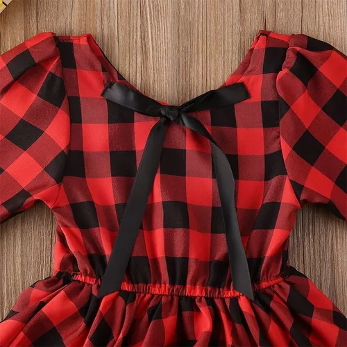 Vestido Xadrez Vermelho Coleção de Natal