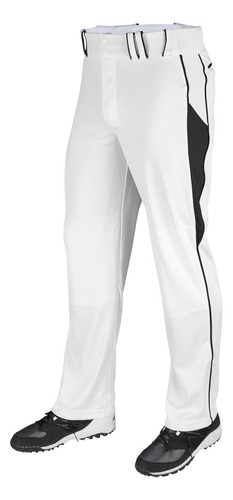 Pantalon Beisbol Champro Blanco Negro Largo Bp92u Adulto