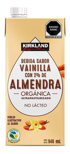 Bebida De Almendra Organica Sin Azucar Kirkland 6/946 Ml