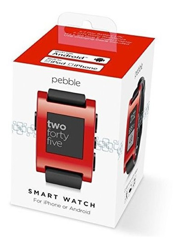 Pebble Reloj Inteligente Para iPhone Android Rojo