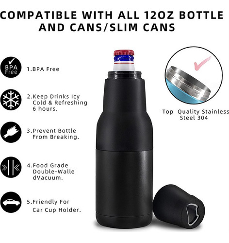Enfriador De Cerveza Y Abridor De Botellas De Lata De Cola