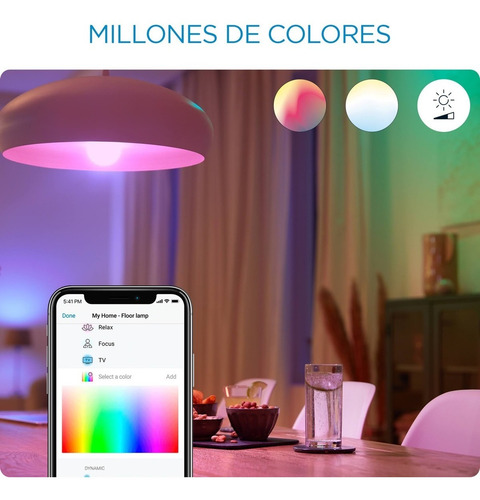 Imagen 5 de 5 de Amp Wiz Colores Wi-fi E27 High Lumen Google Alexa Matter
