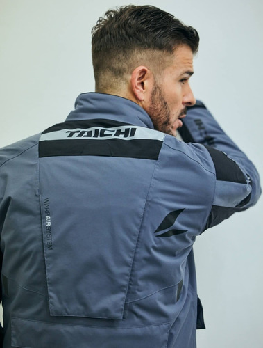 Imagen 9 de 10 de Campera Moto Rs-taichi Kompas Black 4 Estaciones Impermeable