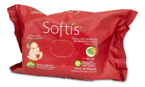 Toallitas Desmaquillantes Softis Aloe Vera 25 Piezas