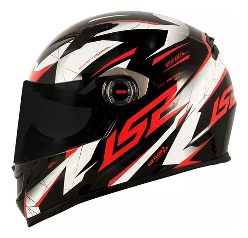 Capacete Ls2 Combo Casal Ff358 Draze Branco E Rosa/vermelho