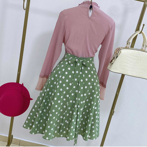 Imagem 6 de 7 de Blusa Social Feminina Manga Longa Rosa