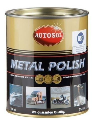 Pulidor Para Metal  750ml. Metal Polish Autosol  1100