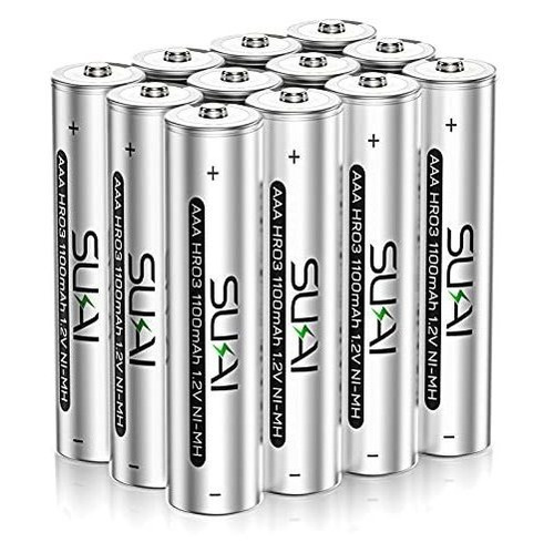 Sukai Paquete De 12 Baterías Recargables Aaa, 1100 Mah 1.2 V