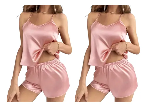 Combo Set Dos Pijamas Satin Dama Blathmoda