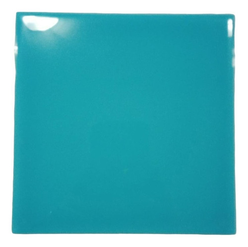 Azulejo Importado Azul Turquesa Brillante 15x15 1era