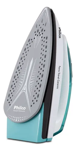 Ferro De Passar Philco Travel Ceramic Vapor Extra Bivolt Azul-turquesa ...