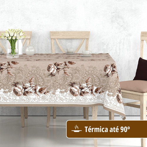 Toalha Mesa Plástica Térmica Finesse 1,40x4,00 Cor Estampada
