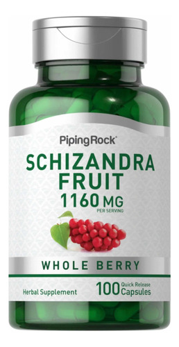 Schizandra Fruit 1160 Mg X 100 Cápsulas Piping Rock