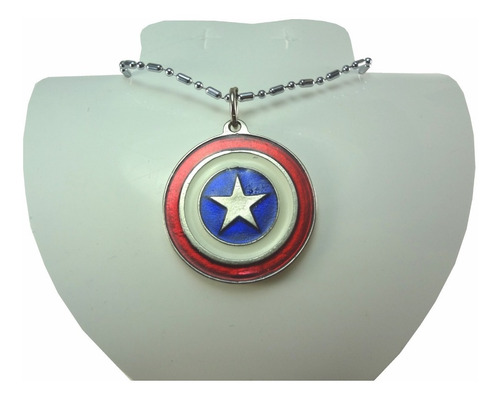 Llavero Dije O Collar Superhéroes Marvel Capitan América