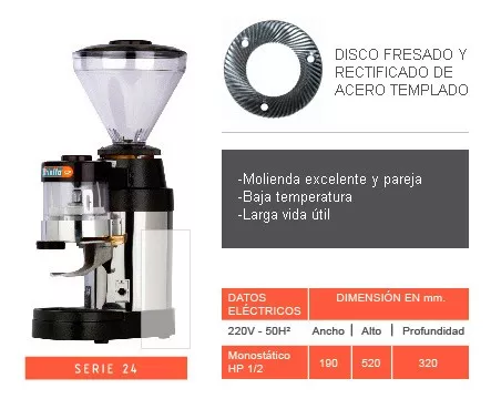 Molinillo de Café S24 Criollo para Cafetería Eléctrico