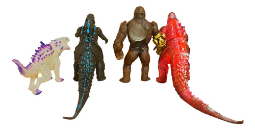 Paquete Juguete 4 Figuras King Kong Vs Godzilla Rosa