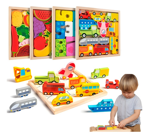 Puzzle Rompe Cabezas De Madera Juguete Didáctico Niños
