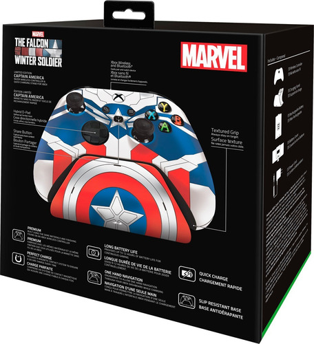 Imagen 9 de 9 de Gamepad Razer Wireless Xbox/pc +quick Charge Capitan America