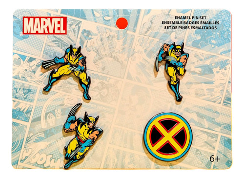 Loungefly Pin Set 4 Piezas Marvel Wolverine Exclusivo Amazon