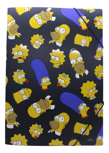 Carpeta 3 Solapas Elastico Los Simpsons Homero Bart Simpson