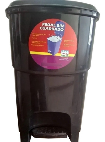 Papelera Pedal Bin Cuadrada 16 Litros Alfa Hogar