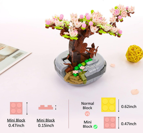 Meiest Mini Bloques De Construcción Sakura Plant Bonsai Mode
