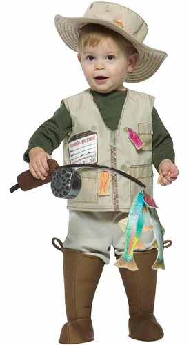 Disfraz Para Niño Pescador Talla 18-24 Meses Halloween 