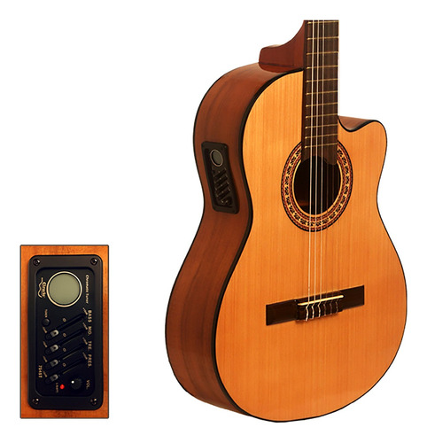 Guitarra Electro Criolla Gracia M10 Eq 7545 Corte + Afinador