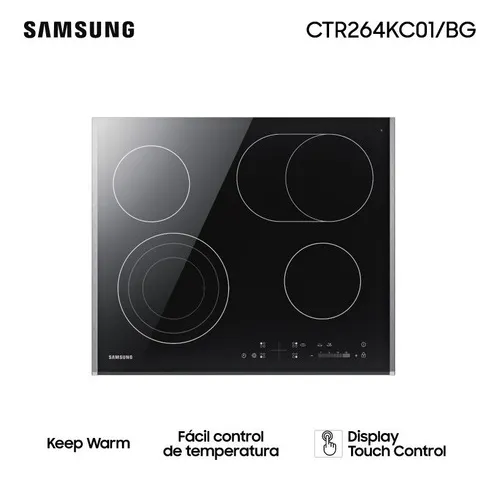 Anafe eléctrico - Samsung CTR264 220V color negro - 4 hornallas