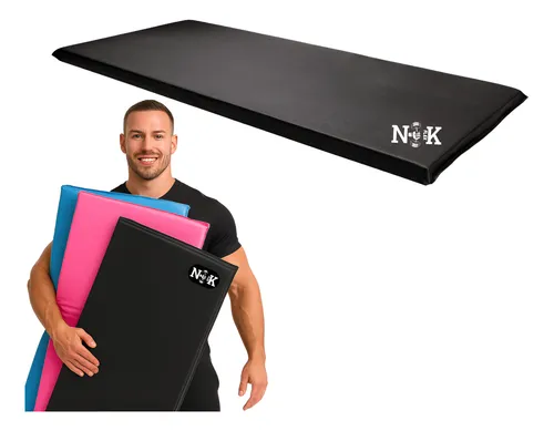 Colchonete Exercicios 90cm Nbk Flex Ginastica Treino Academia Colchonete Para Yoga Grande Em Espuma De Abdominal Funcional Preto