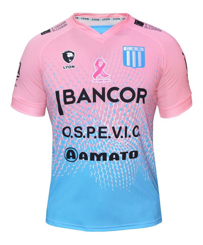 Camiseta Lyon Racing De Cordoba Cáncer De Mama Original