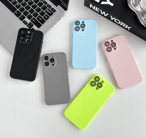 Colores Varios Tpu Con Tecnologia Magsafe, Incluye Mica 9d Negro Ip16 Plus