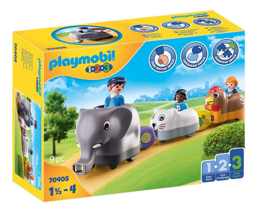 Playmobil 1 2 3 Infantil Mi Tren De Animales 70405 Edu