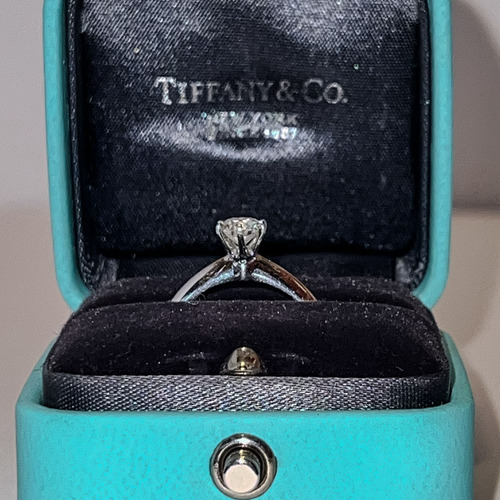 Anillo Solitario Modelo Clásico Tiffany (sin Grabado)