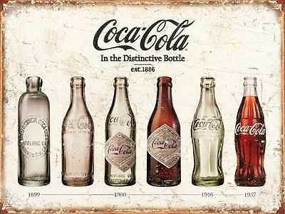 Placa Poster Decorativo Metal #7 30x20cms Botellas Coca Cola